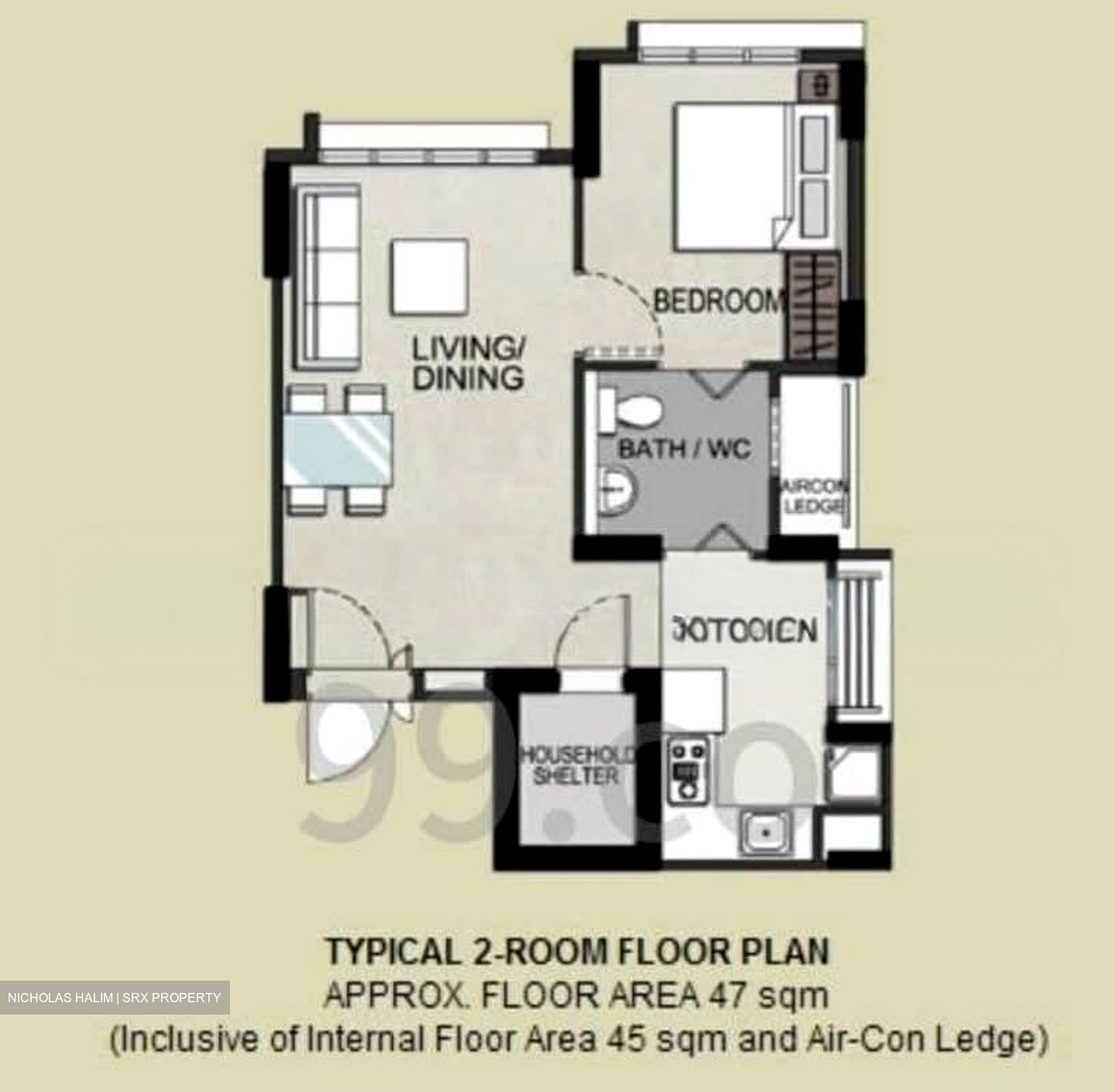 Blk 807A Choa Chu Kang Avenue 1 (Choa Chu Kang), HDB 2 Rooms #557933511